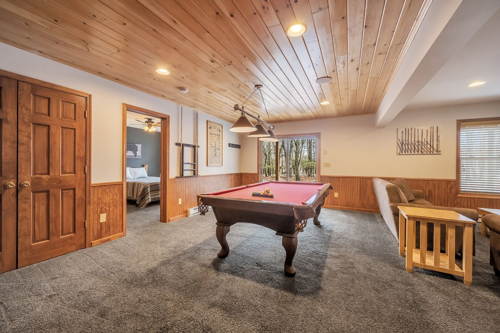 Game room with pool table